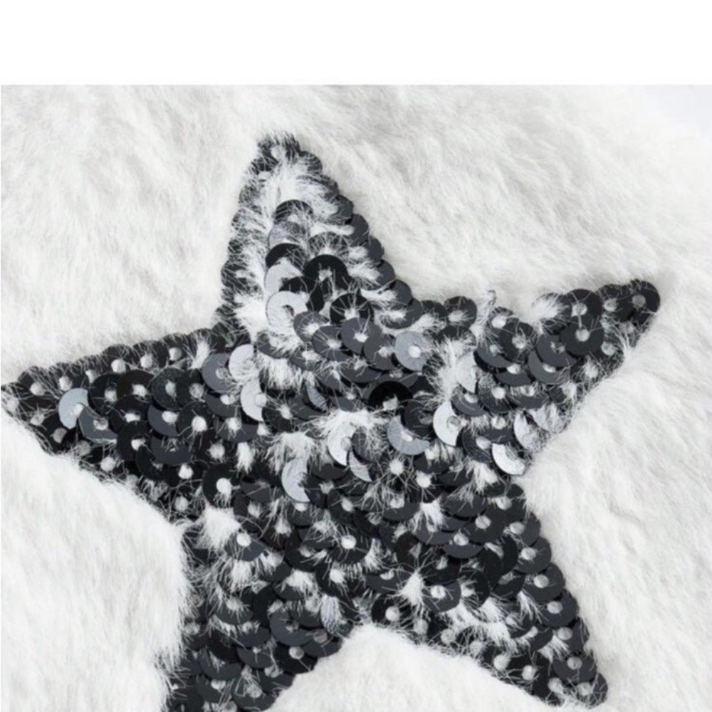 White Bikini Top with Black Star Accents - Picture 3 of 7